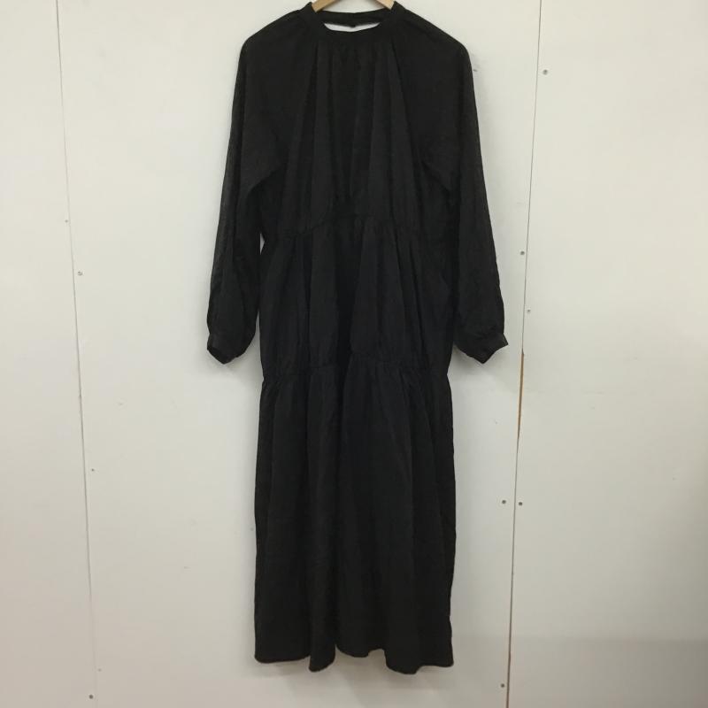 マウジー MOUSSY ワンピース ロングスカート 2 無地 黒 / ブラック / black レディース USED 古着 中古 10160649