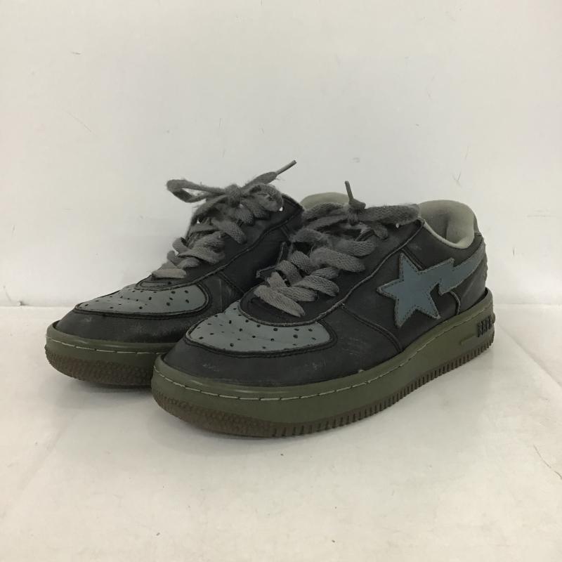 アベイシングエイプ A BATHING APE スニーカー スニーカー BAPE STA 24cm 24.0cm ロゴ、文字 黒 / ブラック / black X 灰 / グレー / gray レディース USED 古着 中古 10160655