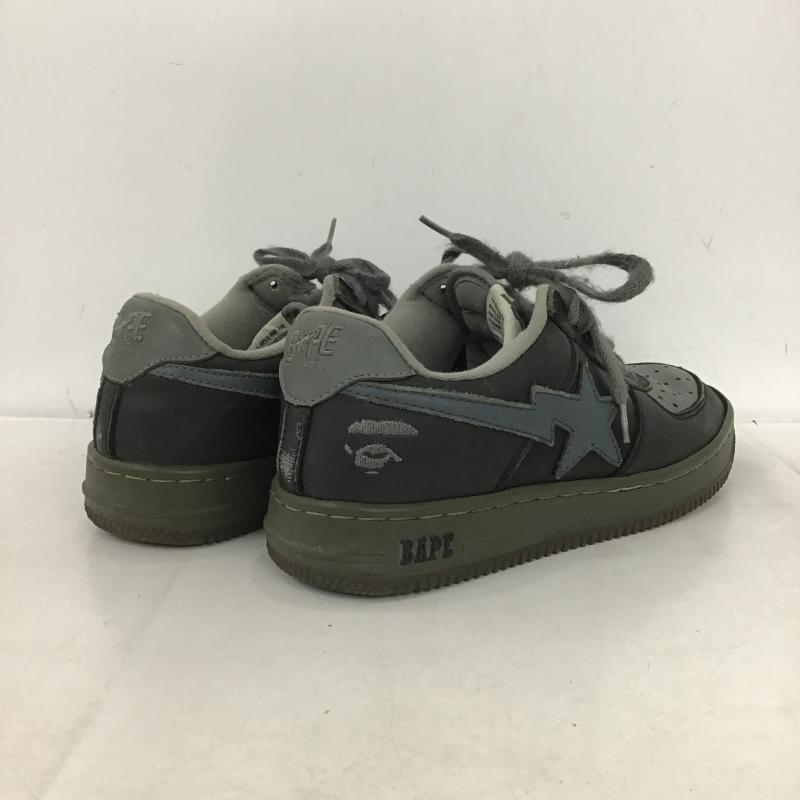 アベイシングエイプ A BATHING APE スニーカー スニーカー BAPE STA 24cm 24.0cm ロゴ、文字 黒 / ブラック / black X 灰 / グレー / gray レディース USED 古着 中古 10160655