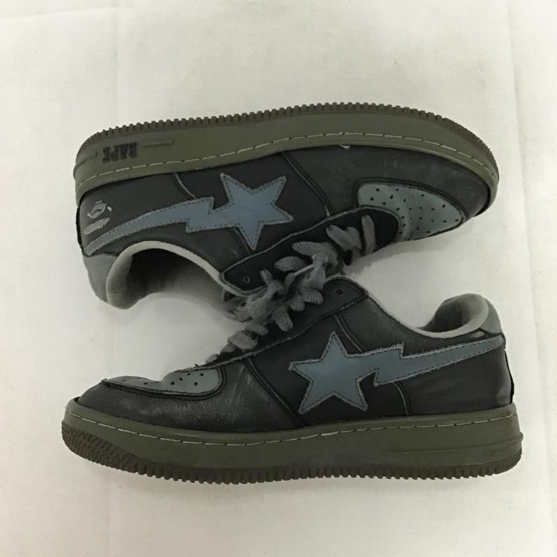 アベイシングエイプ A BATHING APE スニーカー スニーカー BAPE STA 24cm 24.0cm ロゴ、文字 黒 / ブラック / black X 灰 / グレー / gray レディース USED 古着 中古 10160655