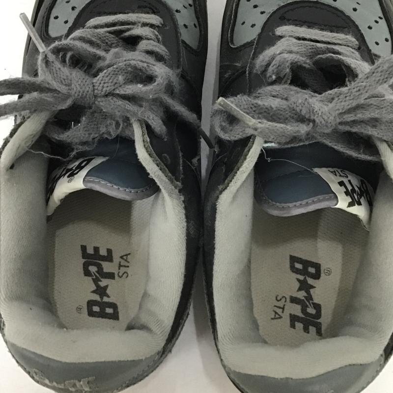 アベイシングエイプ A BATHING APE スニーカー スニーカー BAPE STA 24cm 24.0cm ロゴ、文字 黒 / ブラック / black X 灰 / グレー / gray レディース USED 古着 中古 10160655
