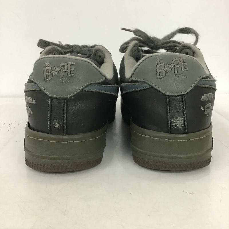 アベイシングエイプ A BATHING APE スニーカー スニーカー BAPE STA 24cm 24.0cm ロゴ、文字 黒 / ブラック / black X 灰 / グレー / gray レディース USED 古着 中古 10160655
