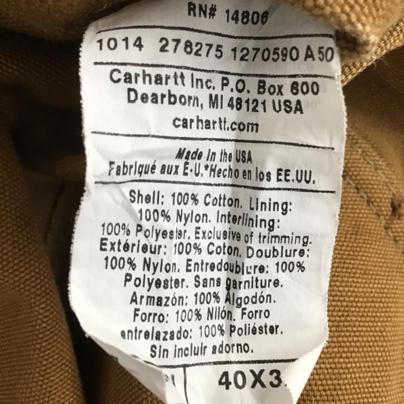カーハート Carhartt サロペット・オーバーオール サロペット、オーバーオール 40 無地 キャメル / キャメル / メンズ USED 古着 中古 10160656