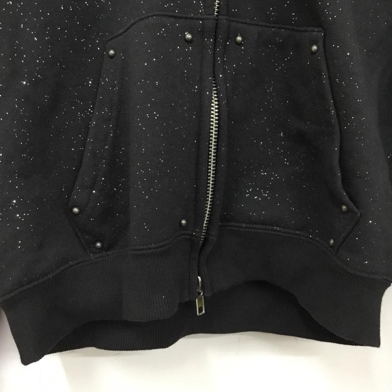 ナインティナインティ 9090 パーカー 長袖 S ロゴ、文字 黒 / ブラック / black レディース USED 古着 中古 10160661