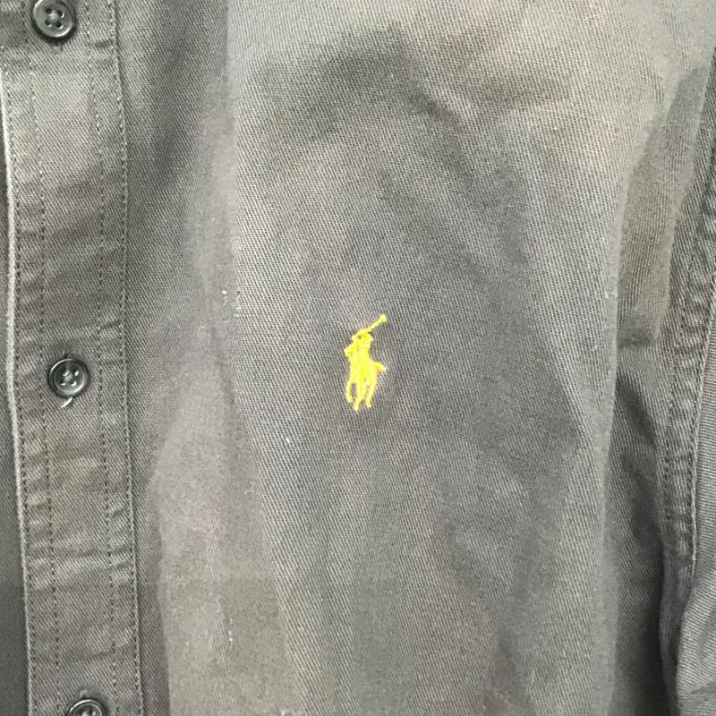 ポロバイラルフローレン Polo by RALPH LAUREN シャツ、ブラウス 長袖 長袖シャツ 刺繍シャツ カラーシャツ ロゴ、文字 茶 / ブラウン / brown メンズ USED 古着 中古 10160666