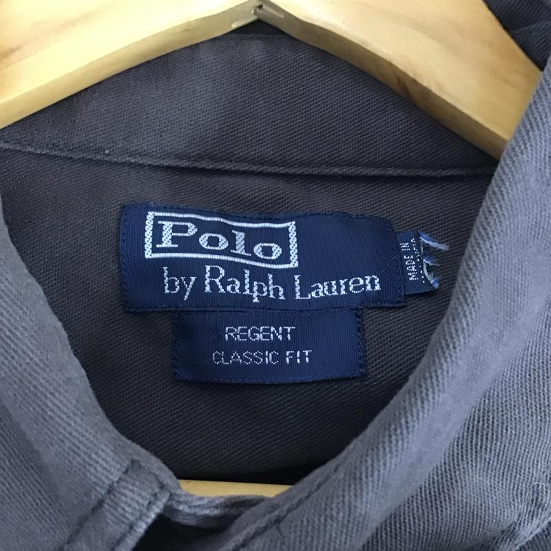 ポロバイラルフローレン Polo by RALPH LAUREN シャツ、ブラウス 長袖 長袖シャツ 刺繍シャツ カラーシャツ ロゴ、文字 茶 / ブラウン / brown メンズ USED 古着 中古 10160666