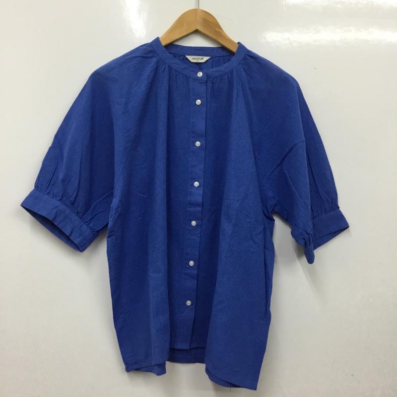 スタディオクリップ studio CLIP シャツ、ブラウス 半袖 L 無地 青 / ブルー / blue レディース USED 古着 中古 10160668