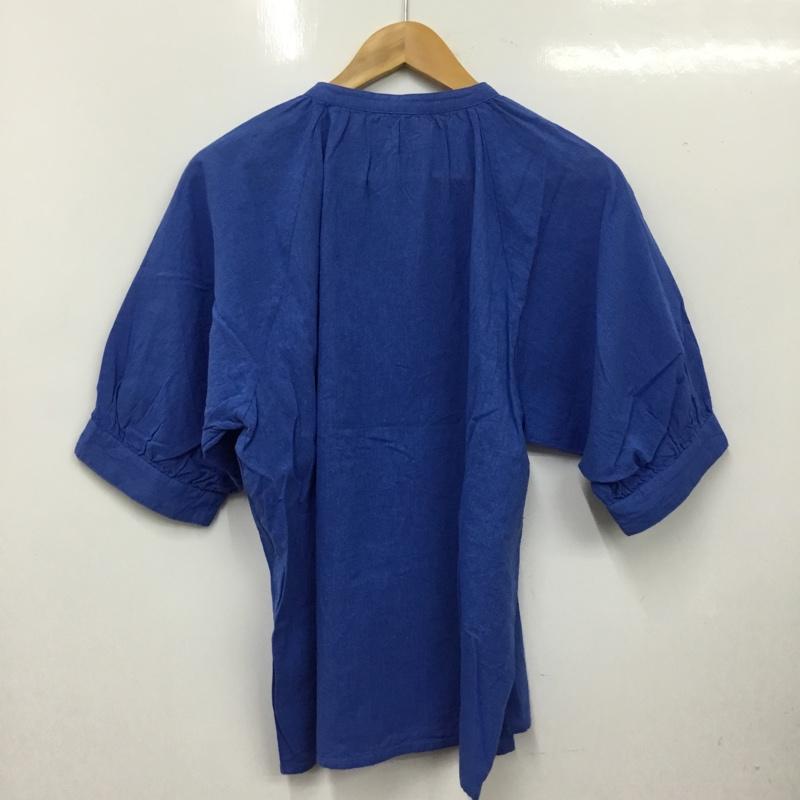 スタディオクリップ studio CLIP シャツ、ブラウス 半袖 L 無地 青 / ブルー / blue レディース USED 古着 中古 10160668