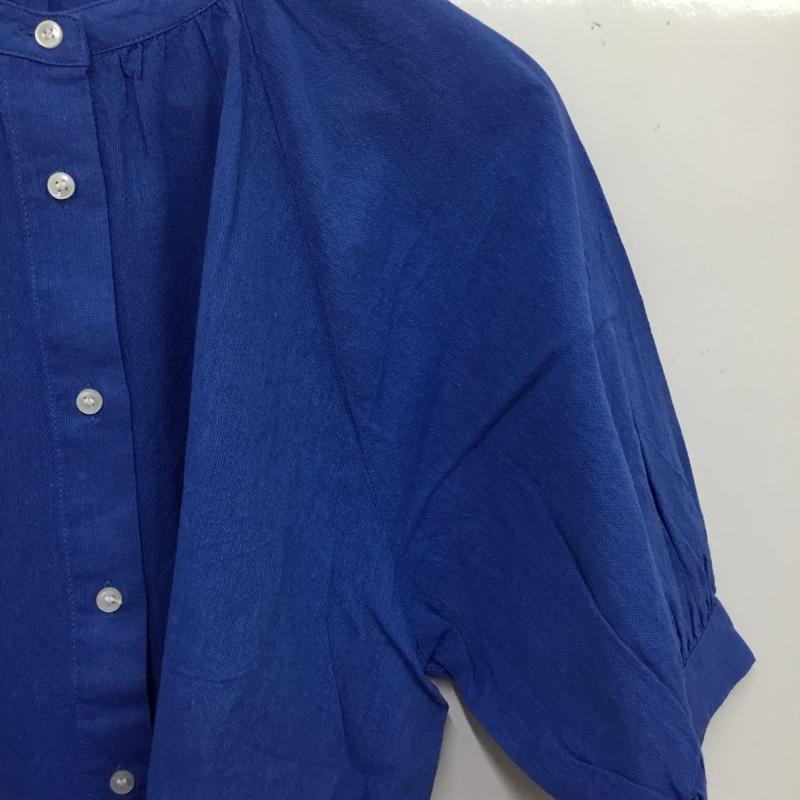 スタディオクリップ studio CLIP シャツ、ブラウス 半袖 L 無地 青 / ブルー / blue レディース USED 古着 中古 10160668