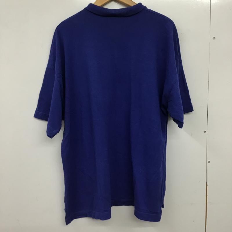 古着 USED ポロシャツ 半袖 半袖ポロシャツ カラーシャツ 半袖カットソー L プリント 青 / ブルー / blue メンズ USED 古着 中古 10160669