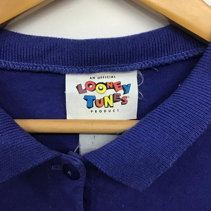 古着 USED ポロシャツ 半袖 半袖ポロシャツ カラーシャツ 半袖カットソー L プリント 青 / ブルー / blue メンズ USED 古着 中古 10160669