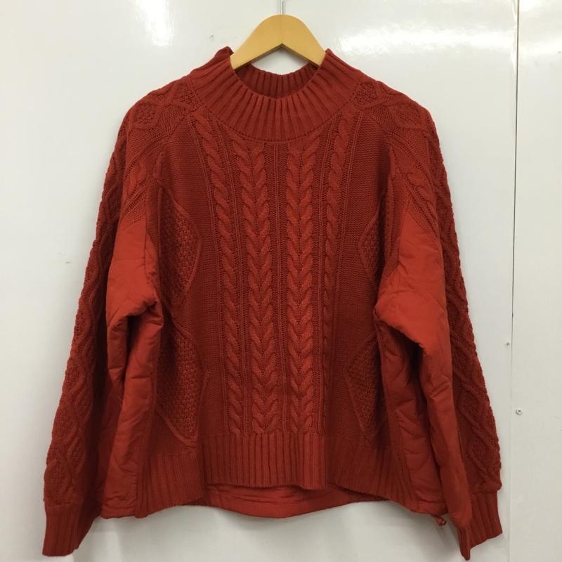 ニコアンド niko and... ニット、セーター 長袖 M 無地 赤 / レッド / red レディース USED 古着 中古 10160670