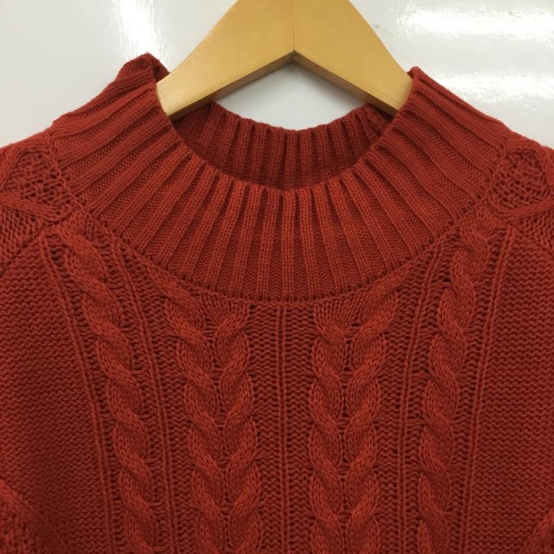 ニコアンド niko and... ニット、セーター 長袖 M 無地 赤 / レッド / red レディース USED 古着 中古 10160670