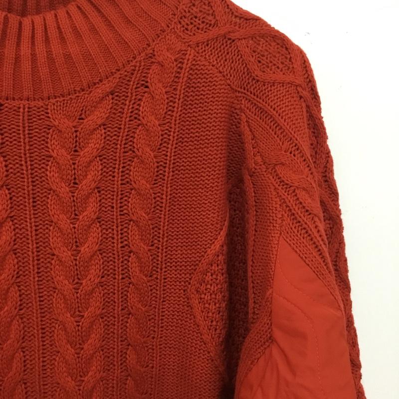 ニコアンド niko and... ニット、セーター 長袖 M 無地 赤 / レッド / red レディース USED 古着 中古 10160670