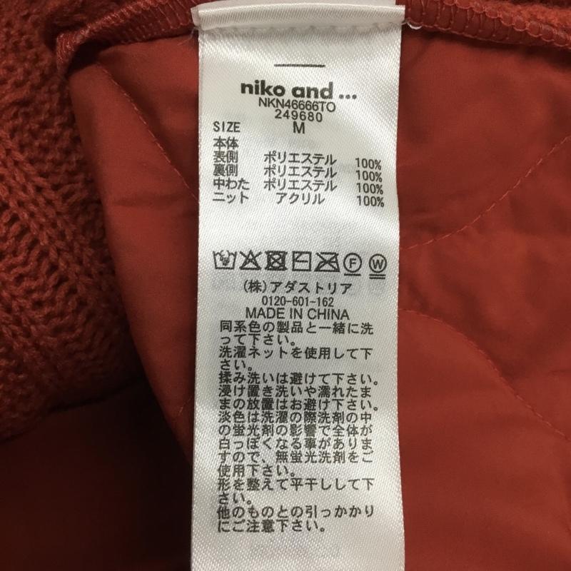 ニコアンド niko and... ニット、セーター 長袖 M 無地 赤 / レッド / red レディース USED 古着 中古 10160670