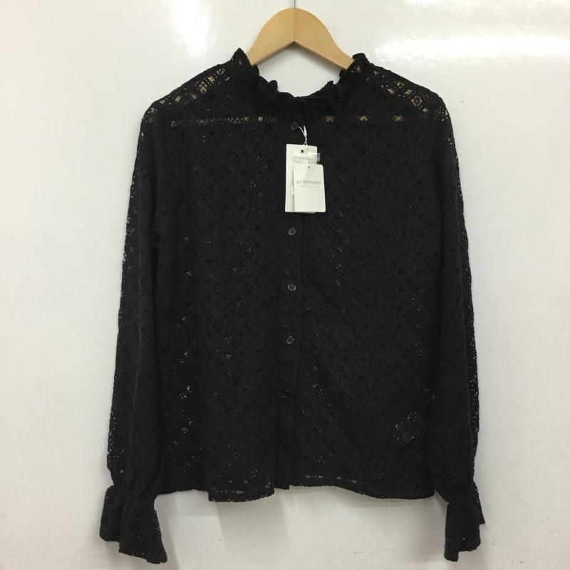 ローリーズファーム LOWRYS FARM シャツ、ブラウス 長袖 レースブラウス タグ付 FREE 無地 黒 / ブラック / black レディース USED 古着 中古 10160672