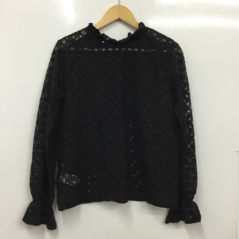 ローリーズファーム LOWRYS FARM シャツ、ブラウス 長袖 レースブラウス タグ付 FREE 無地 黒 / ブラック / black レディース USED 古着 中古 10160672
