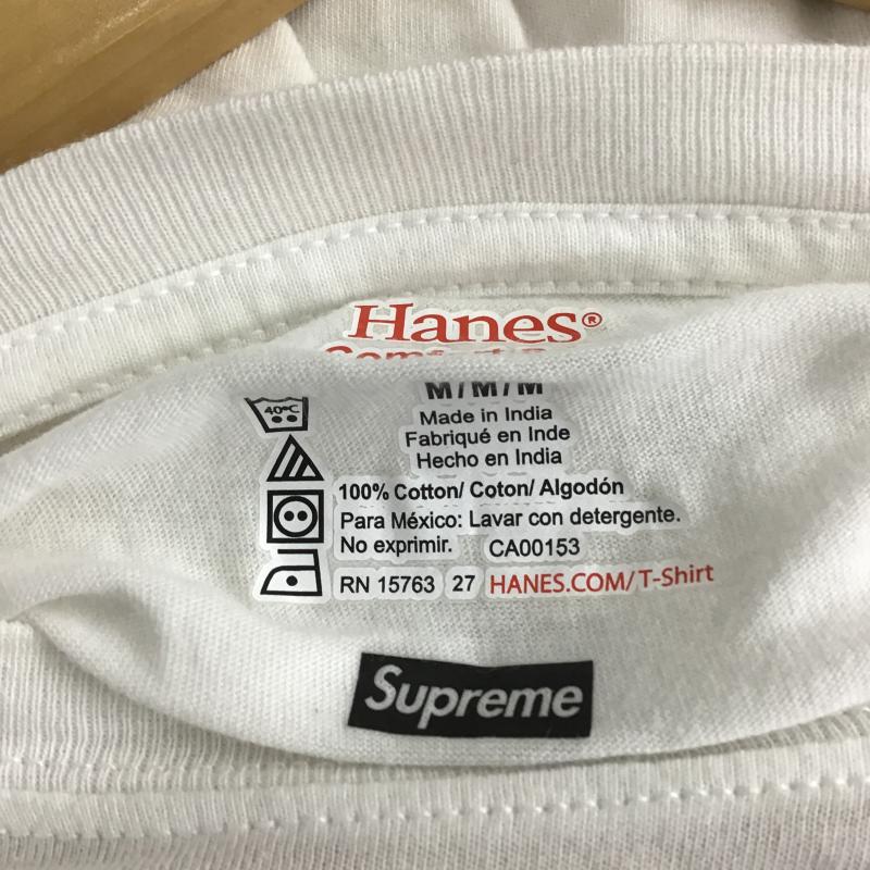 シュプリーム Supreme Tシャツ 半袖 半袖カットソー 無地Tシャツ クルーネックカットソー M 無地 白 / ホワイト / white メンズ USED 古着 中古 10160673