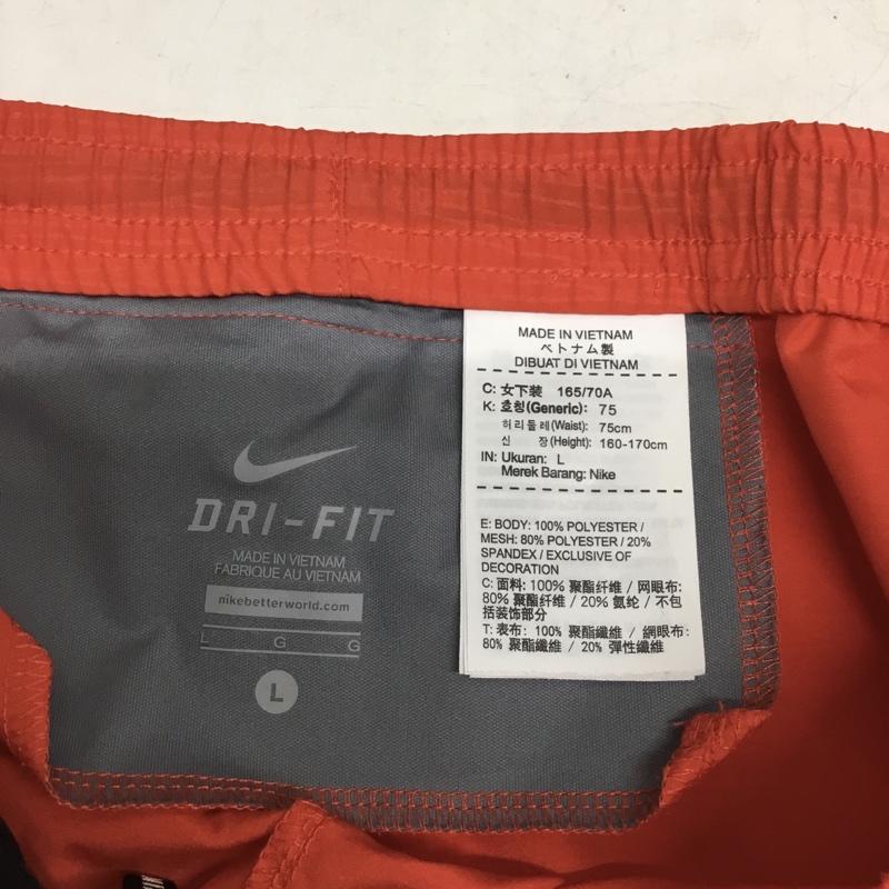 ナイキ NIKE パンツ ショートパンツ 723943-696 アンラインド モダン エンボス テンポ ショート L ロゴ、文字 赤 / レッド / red レディース USED 古着 中古 10160677