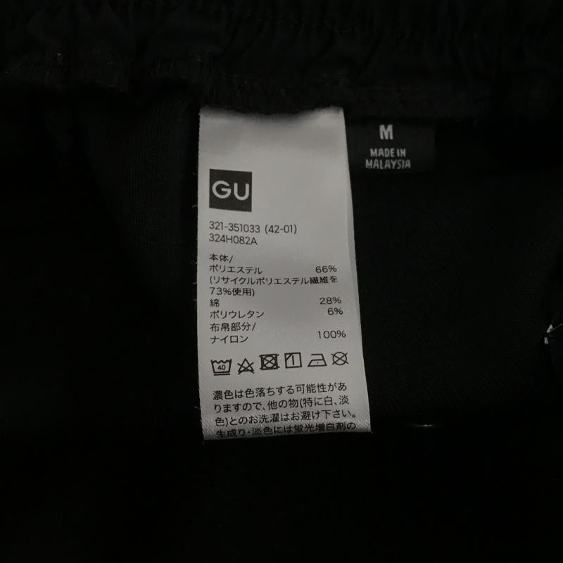 ジーユー GU パンツ ショートパンツ 321-351033 ハーフパンツ M ロゴ、文字 黒 / ブラック / black メンズ USED 古着 中古 10160681