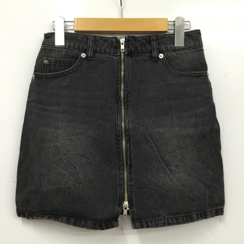 ジーナシス JEANASIS スカート ミニスカート S 無地 黒 / ブラック / black レディース USED 古着 中古 10160683
