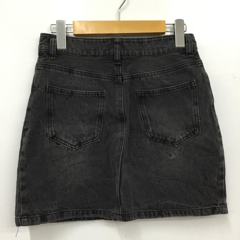ジーナシス JEANASIS スカート ミニスカート S 無地 黒 / ブラック / black レディース USED 古着 中古 10160683