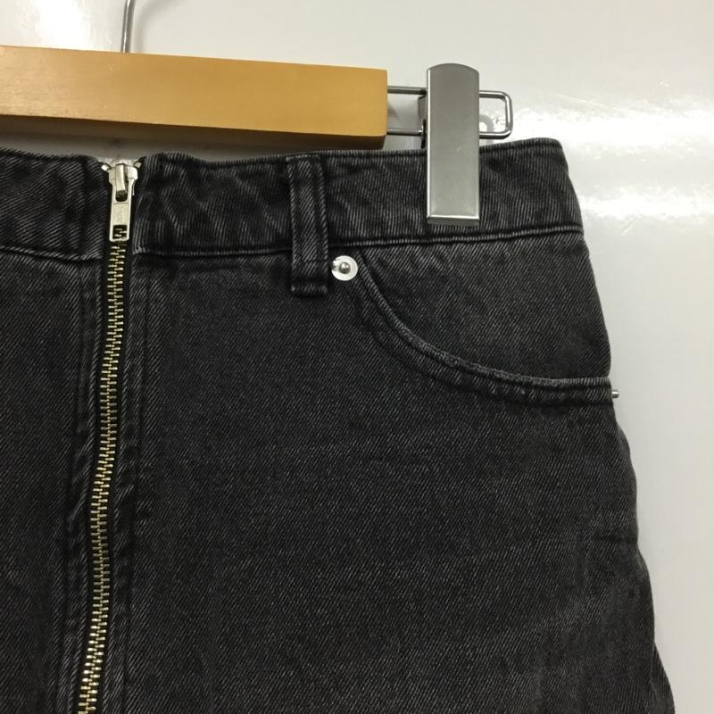ジーナシス JEANASIS スカート ミニスカート S 無地 黒 / ブラック / black レディース USED 古着 中古 10160683