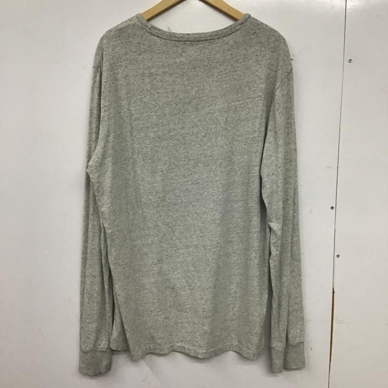 ポロラルフローレン POLO RALPH LAUREN カットソー 長袖 長袖カットソー 刺繍カットソー クルーネック XL ロゴ、文字 灰 / グレー / gray メンズ USED 古着 中古 10160686