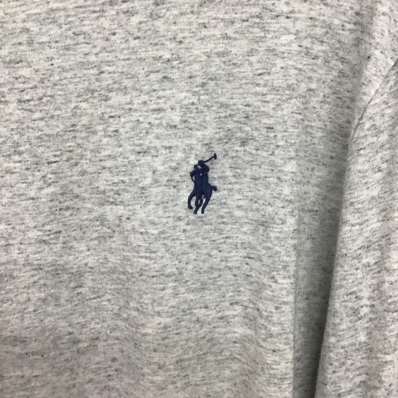 ポロラルフローレン POLO RALPH LAUREN カットソー 長袖 長袖カットソー 刺繍カットソー クルーネック XL ロゴ、文字 灰 / グレー / gray メンズ USED 古着 中古 10160686