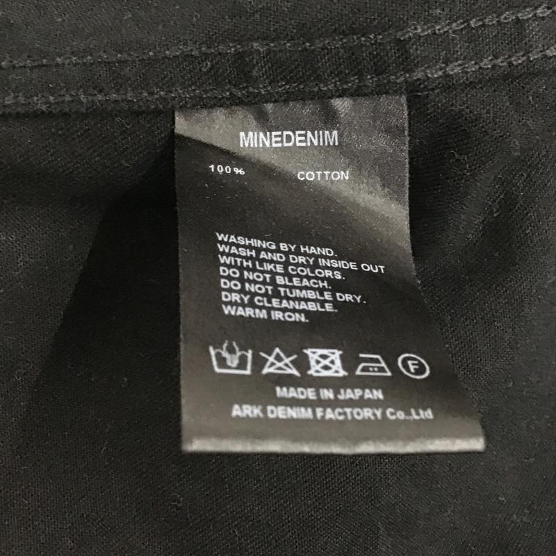 マインデニム MINEDENIM シャツ、ブラウス 長袖 長袖シャツ 無地シャツ カラーシャツ 2 無地 黒 / ブラック / black メンズ USED 古着 中古 10160691