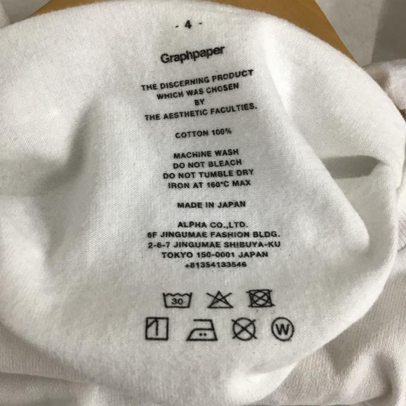 グラフペーパー Graphpaper Tシャツ 半袖 半袖カットソー 無地Tシャツ クルーネックカットソー 4 無地 白 / ホワイト / white メンズ USED 古着 中古 10160692