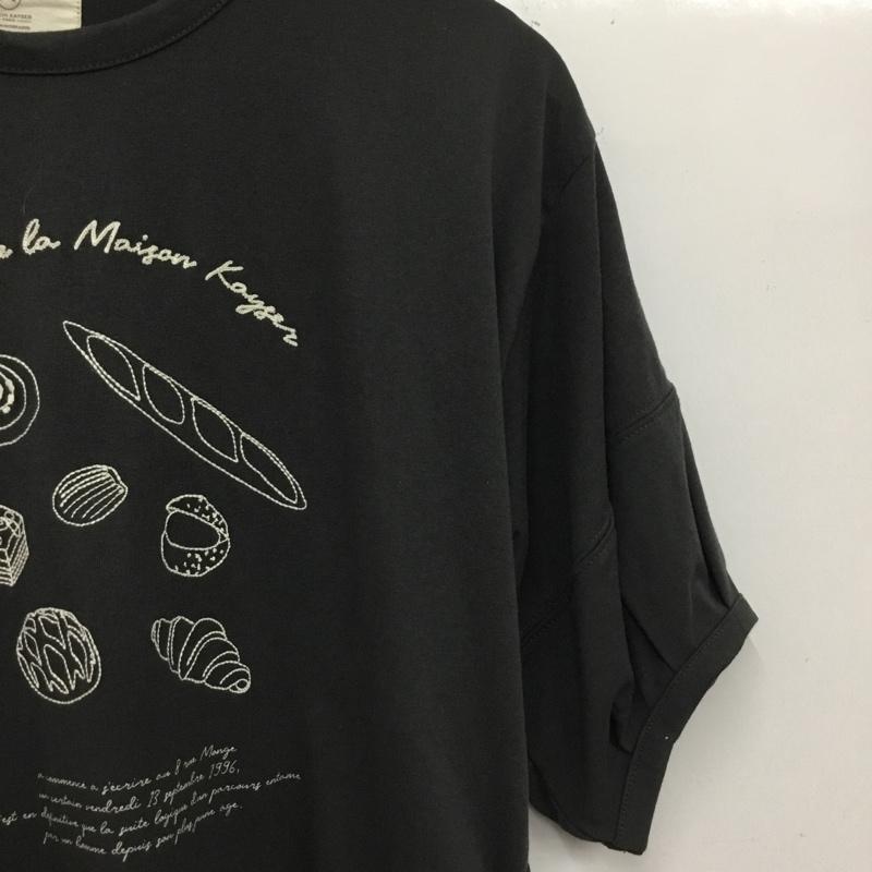 サマンサモスモス Samansa Mos2 Tシャツ 半袖 FREE プリント チャコールグレー / チャコールグレー / レディース USED 古着 中古 10160694