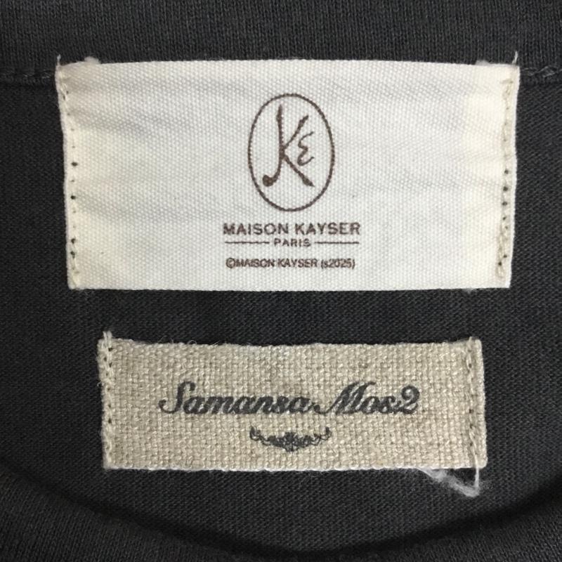 サマンサモスモス Samansa Mos2 Tシャツ 半袖 FREE プリント チャコールグレー / チャコールグレー / レディース USED 古着 中古 10160694