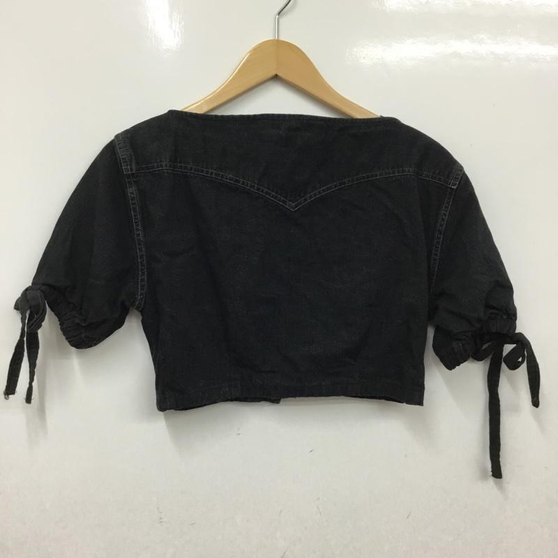 古着 USED カットソー 半袖 無地 黒 / ブラック / black レディース USED 古着 中古 10160695