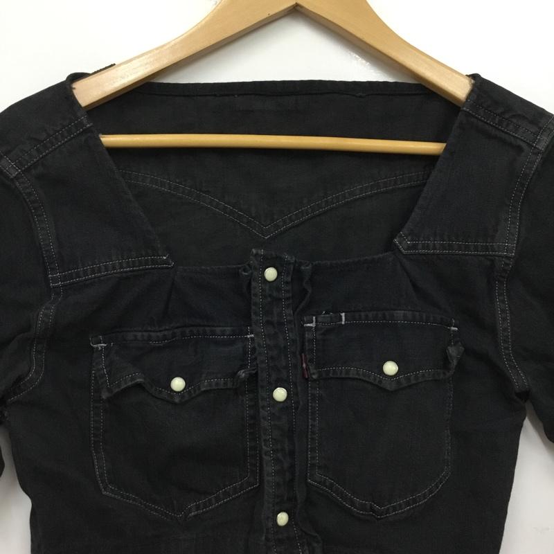 古着 USED カットソー 半袖 無地 黒 / ブラック / black レディース USED 古着 中古 10160695