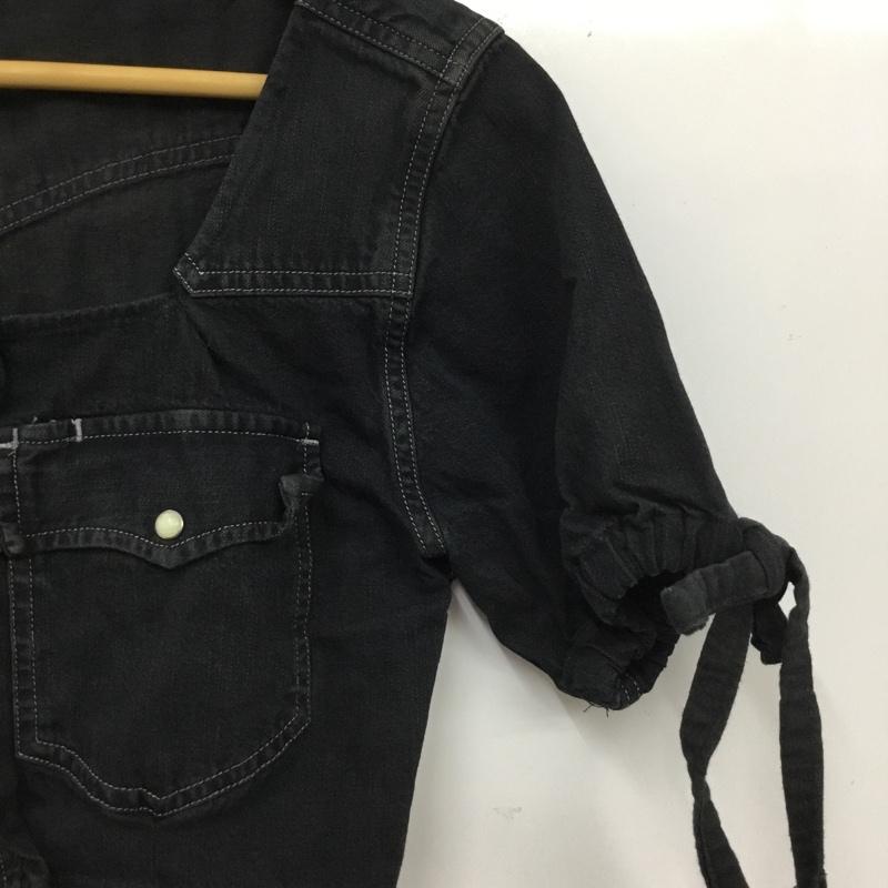 古着 USED カットソー 半袖 無地 黒 / ブラック / black レディース USED 古着 中古 10160695