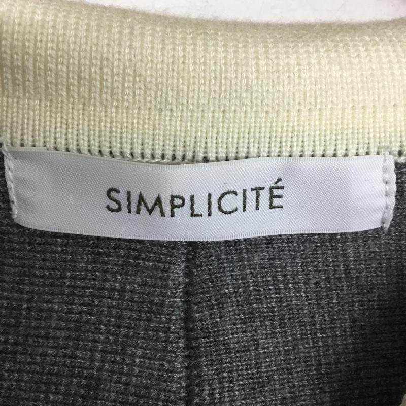 シンプリシテェ Simplicite ニット、セーター 長袖 無地 灰 / グレー / gray レディース USED 古着 中古 10160696