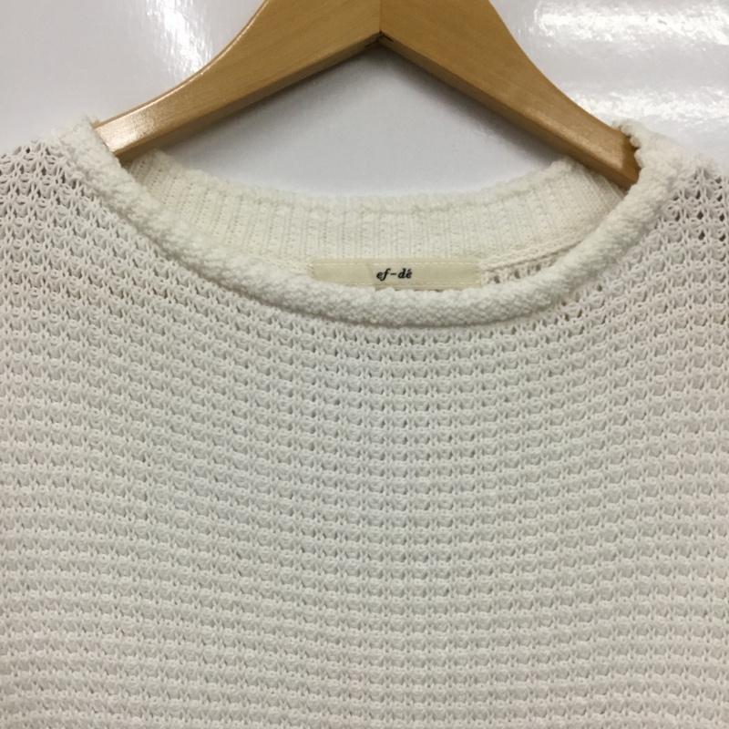 エフデ ef-de ニット、セーター 長袖 9 無地 白 / ホワイト / white レディース USED 古着 中古 10160700