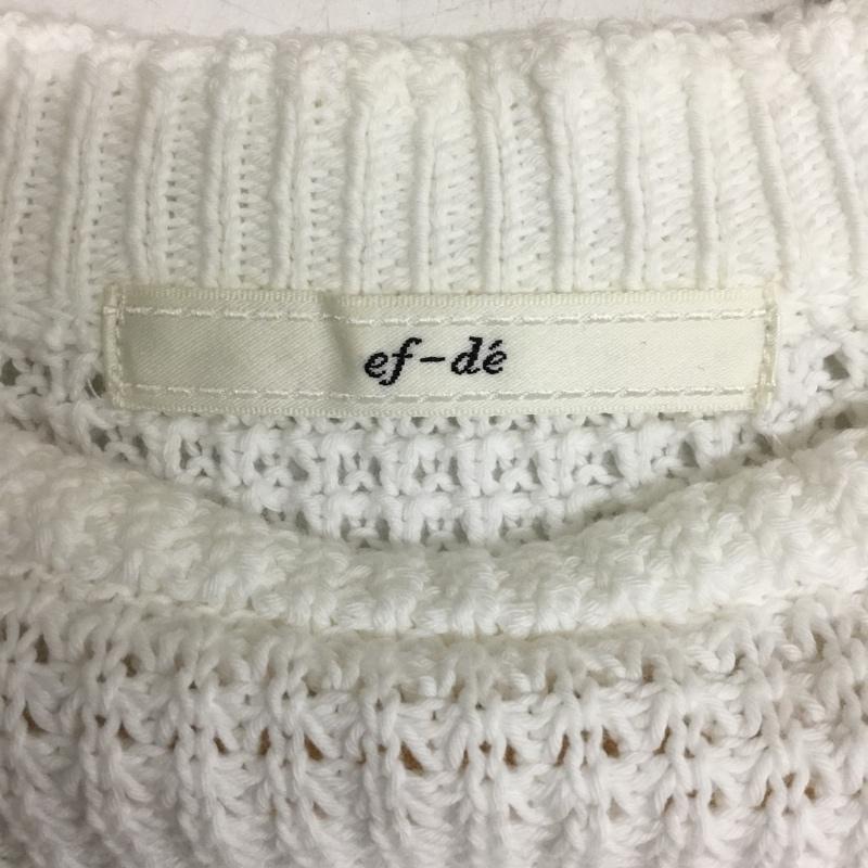 エフデ ef-de ニット、セーター 長袖 9 無地 白 / ホワイト / white レディース USED 古着 中古 10160700