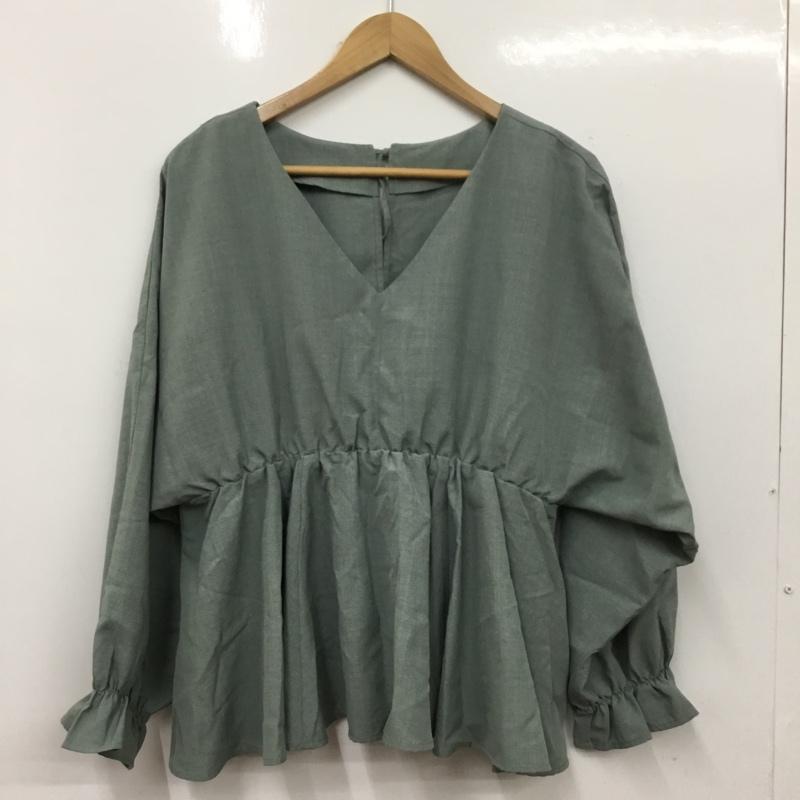 ローリーズファーム LOWRYS FARM カットソー 長袖 FREE 無地 薄緑 / ライトグリーン / レディース USED 古着 中古 10160701