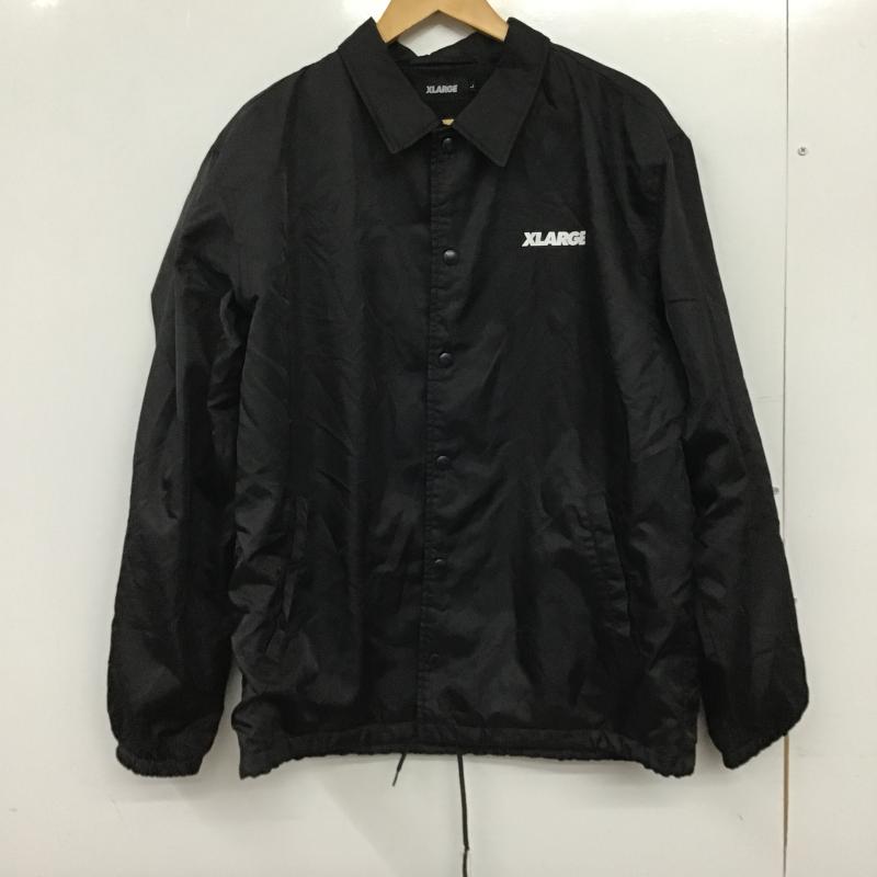 エクストララージ XLARGE ジャケット、上着 ジャンパー、ブルゾン ナイロンジャケット カジュアルジャケット アウター フロントボタン L ロゴ、文字 黒 / ブラック / black メンズ USED 古着 中古 10160702