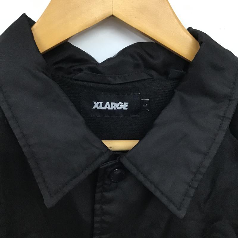 エクストララージ XLARGE ジャケット、上着 ジャンパー、ブルゾン ナイロンジャケット カジュアルジャケット アウター フロントボタン L ロゴ、文字 黒 / ブラック / black メンズ USED 古着 中古 10160702