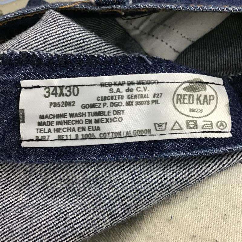レッドキャップ RED KAP パンツ デニム、ジーンズ デニムパンツ ワイドパンツ カジュアルパンツ 34 無地 インディゴ / インディゴ / Indigo メンズ USED 古着 中古 10160704