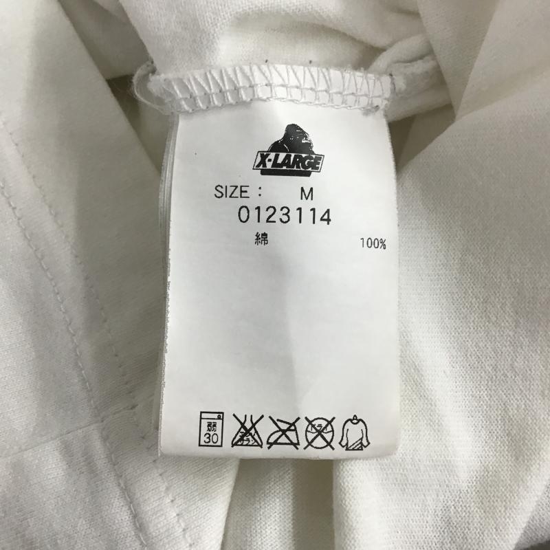 エクストララージ XLARGE Tシャツ 長袖 長袖カットソー プリントカットソー クルーネック M ロゴ、文字 X プリント 白 / ホワイト / white メンズ USED 古着 中古 10160708