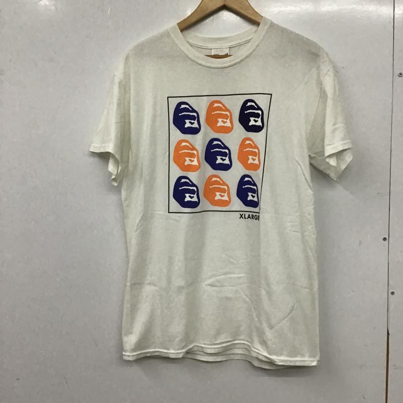 エクストララージ XLARGE Tシャツ 半袖 半袖カットソー プリントTシャツ クルーネックカットソー M プリント 白 / ホワイト / white メンズ USED 古着 中古 10160710