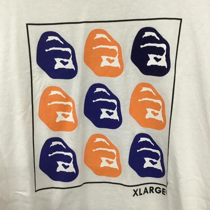 エクストララージ XLARGE Tシャツ 半袖 半袖カットソー プリントTシャツ クルーネックカットソー M プリント 白 / ホワイト / white メンズ USED 古着 中古 10160710