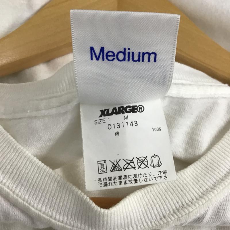 エクストララージ XLARGE Tシャツ 半袖 半袖カットソー プリントTシャツ クルーネックカットソー M プリント 白 / ホワイト / white メンズ USED 古着 中古 10160710