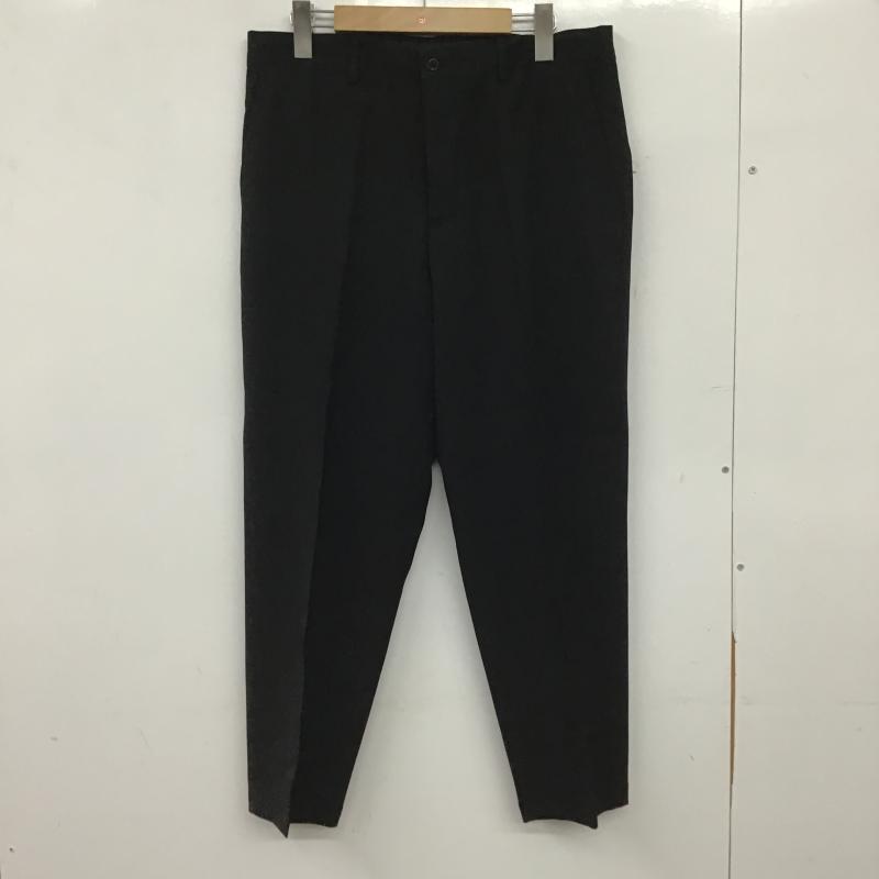 ジュリアーノフジワラ GIULIANO FIJIWARA パンツ スラックス スラックスパンツ ワイドパンツ センタータックパンツ 無地 黒 / ブラック / black メンズ USED 古着 中古 10160717