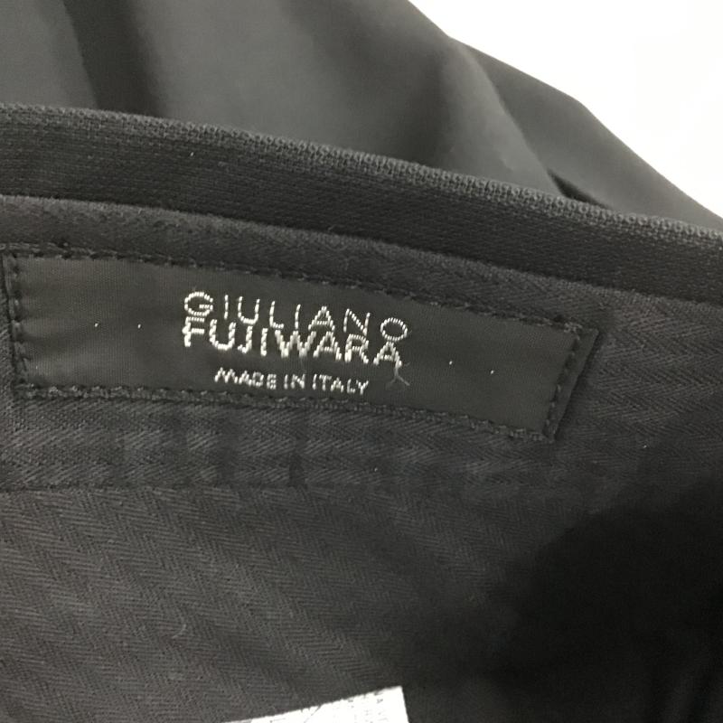 ジュリアーノフジワラ GIULIANO FIJIWARA パンツ スラックス スラックスパンツ ワイドパンツ センタータックパンツ 無地 黒 / ブラック / black メンズ USED 古着 中古 10160717