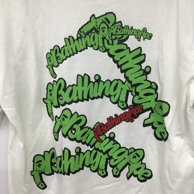 ベイプ BAPE Tシャツ 半袖 半袖カットソー プリントTシャツ クルーネックカットソー M プリント 白 / ホワイト / white メンズ USED 古着 中古 10160720